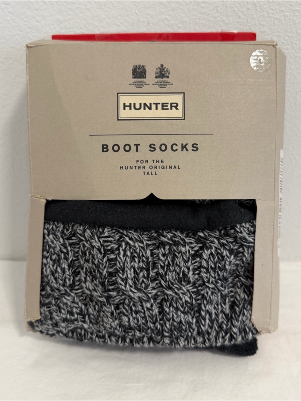 Hunter tall  Boot Socks black grey L F-8/10 M-7/9